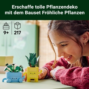 Set LEGO Botanicals Frohliche Pflanzen 10349 - 2 plante artificiale, 2 ghivece colorate - Img 2