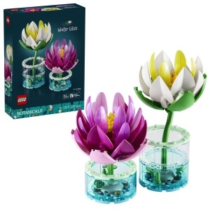 Set LEGO Botanicals Seerosen 11511, 259 piese, 2 flori, decoratiuni interioare