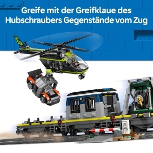 Set LEGO City - Politie si Hoti - Tren electric cu 6 minifigurine si accesorii - Img 6
