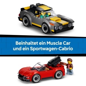 Set LEGO City - Spalatorie Auto cu 2 Masini, 4 Figurine, 583 Piese - Img 5