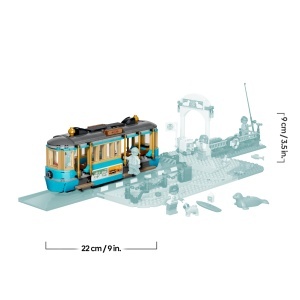 Set LEGO City Tramvai Clasic de Plaja 60506 cu 693 Piese, 5 Figurine - Img 8