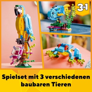 Set LEGO Creator 3in1 Papagal Exotic 31136 - 253 piese, 3 animale, pentru copii 7 - Img 3