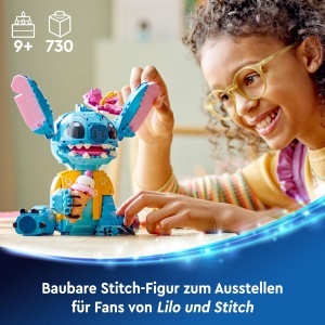 Set LEGO Disney Stitch 43249, Figurina cu Eiswaffel si Floare, 730 Piese - Img 2