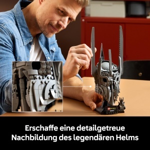 Set LEGO Icons 11373 - Saurons Helm, 538 piese, decoratiune pentru adulti - Img 3