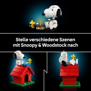 Set LEGO Ideas Peanuts Snoopys Hundehutte, 964 piese, decor retro - Img 5