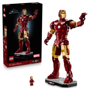 Set LEGO Marvel Iron Man Mark 3 - 1297 piese, figura mobila, cadou creativ