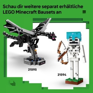 Set LEGO Minecraft Huhnerreiter 21582 - 344 piese, 3 figurine, decoratiune - Img 7