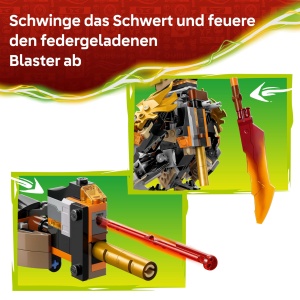 Set LEGO NINJAGO Cole Action-Mech 71854 cu 3 Minifiguri si Accesorii - Img 4