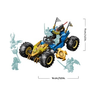 Set LEGO NINJAGO Jays Transformationsflitzer 2in1 cu 5 Minifiguri, 387 Piese - Img 7