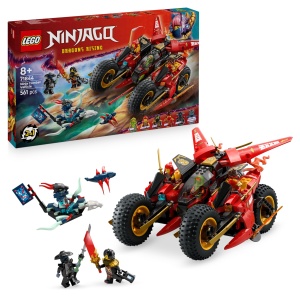 Set LEGO NINJAGO Ninja-Actionflitzer 3-in-1 cu 6 Minifiguri si 561 Piese