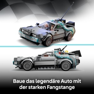 Set LEGO Speed Champions DeLorean 77256 - 357 piese, 2 figurine, cadou creativ - Img 3