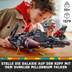 Set LEGO Star Wars 75389 - Millennium Falcon Intunecat, 1579 piese, 6 mini-figuri - Img 2