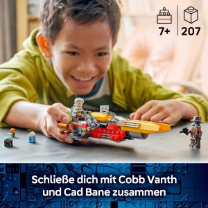 Set LEGO Star Wars 75437 Cobb Vanth Speeder cu 2 Figurine, 207 Piese, Interactiv - Img 2