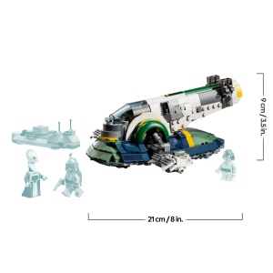 Set LEGO Star Wars Jango Fett 707 piese, Raumschip cu 3 Minifigurine, 9 ani - Img 7