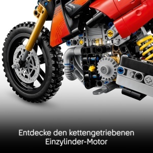 Set LEGO Technic Ducati Desmo450 MX Factory Motocicleta cu Lenkung si Federung, 457 piese - Img 5