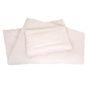 Set lenjerie de pat copii roba Frosty Almond 100x135 cm bumbac organic certificare GOTS culoare beige