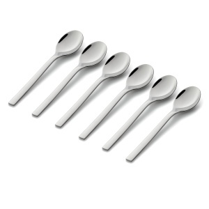 Set lingurite de ceaicafea WMF Nuova 6 bucati 135 cm otel inoxidabil Cromargan lustruit lucios poate fi spalat in masina de spalat vase - Img 2
