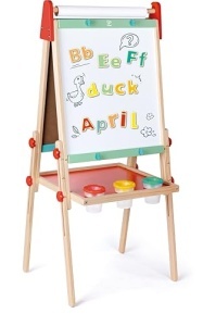 Set litere magnetice Hape 52 bucati lemn colorat pentru copii 3 ani - Img 2