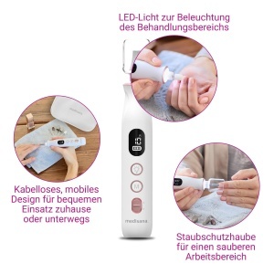 Set Manichiura si Pedichiura Medisana MP 940, Kabellos, 10 Accesorii, LED - Img 4