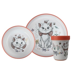 Set Masa Disney Baby Aristocats Marie, 3 piese, rutschfest, alb
