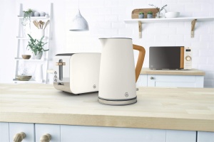 Set Mic dejun Swan Nordic - Toaster 900W, Fierbator 1.7L, Alb - Img 2
