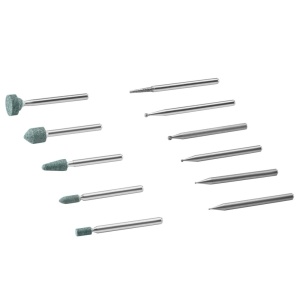 Set Micro Accesorii Dremel 729-01 pentru Gravare si Sculptura, 11 Piese, Gri - Img 2