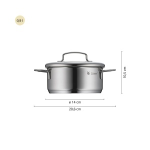 Set Mini Oale WMF 5-piese, Cromargan, Capacitate 0.9l - 1.5l, Inductie - Img 6
