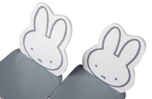 Set mobilier pentru copii Roba Miffy 2 scaune 1 masa MDF gri si alb - Img 6