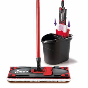 Set mop Vileda Ultramax Care - cu microfibre reciclate, ideal pentru parchet si laminat