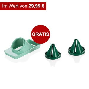 Set Nicer Dicer Fusion Julietti Genius 16 piese Mint verde, 26.5 x 11.5 x 14.5 cm - Img 4