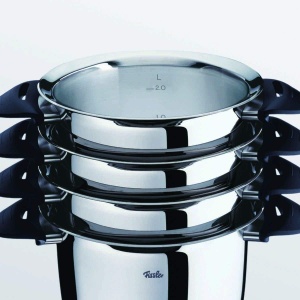 Set oale inox Fissler Intensa, 4 piese, compatibile inductie, capac metalic, fabricat in Germania - Img 2