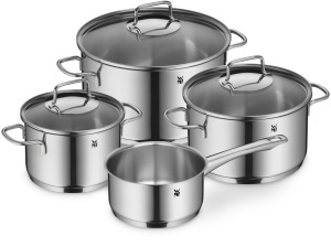 Set oale si cratite WMF Astoria, 4 piese, otel inoxidabil, compatibil inductie
