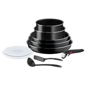 Set oale si tigai Tefal Ingenio Easy On, 10 piese, antiaderente, maner detasabil, fara inductie