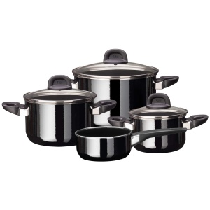 Set oale Silit Modesto Line 4 piese inductie material Silargan culoare negru