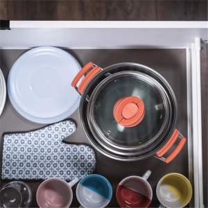 Set Oale Tefal OptiSpace 3 piese, inox, inductie, 182024 cm - Img 3