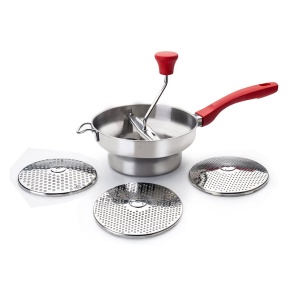 Set Pasier cu 3 Discuri IBILI 742420, Inox, Culoare ArgintieRosie, 20 cm