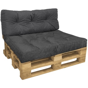 Set Perne pentru Paleti VOUNOT, Waterproof, 120x80 cm, Gri