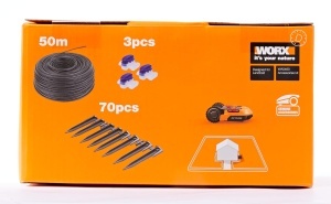 Set prelungire cablu perimetral Worx WA0460, 50 m, 70 cuie fixare, 3 conectori - Img 2