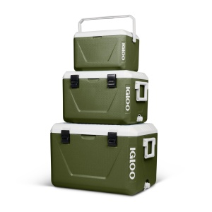 Set racitoare IGLOO 55L 27L 11L, design compact, robust, verde