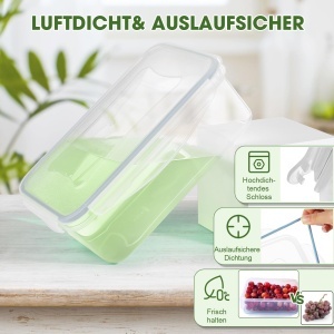 Set recipiente YASHE 4 piese plastic transparent BPA free 100 etans - Img 2