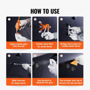 Set Reparare Denti VEVOR 107 Piese, 2 in 1, 20W, pentru Auto - Img 8