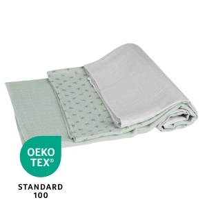 Set scutece textile organice Roba Lil Planet, 80x80 cm, bumbac bio, Frosty Green - Img 7