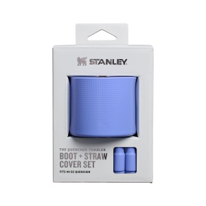 Set Silicon Protectie si Capac Strohla pentru Tumbler Stanley Quencher 1.2L - Hydrangea - Img 4