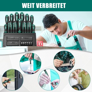 Set Surubelnite HYCHIKA 51 Piese CR-V Otel Magnetice Ideal pentru Reparatii si DIY - Img 8