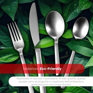 Set Tacamuri Bergner 24 Piese, Inox, Design Elegant, Finish Mat - Img 6