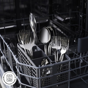 Set Tacamuri Karaca Lizbon, 60 piese pentru 12 persoane, inox 1810, spalabil in masina de spalat - Img 9