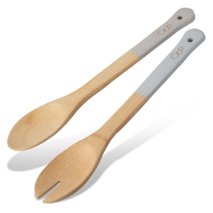 Set tacamuri pentru salata Fackelmann Bambus Balance Mineral Grey 100 FSC bambus