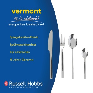 Set Tacamuri Russell Hobbs BW04303EU7, 24 piese, inox, pentru 6 persoane - Img 2