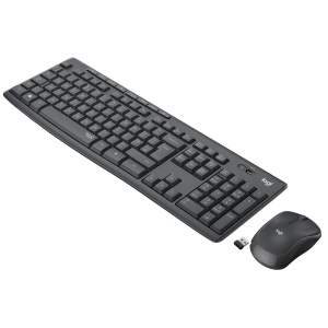 Set Tastatura si Mouse Logitech MK295, Wireless, SilentTouch, QWERTY, Negru