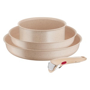 Set Tefal Ingenio Delight L7839102 3 piese maner detasabil aluminiu reciclat antiaderent - Img 2
